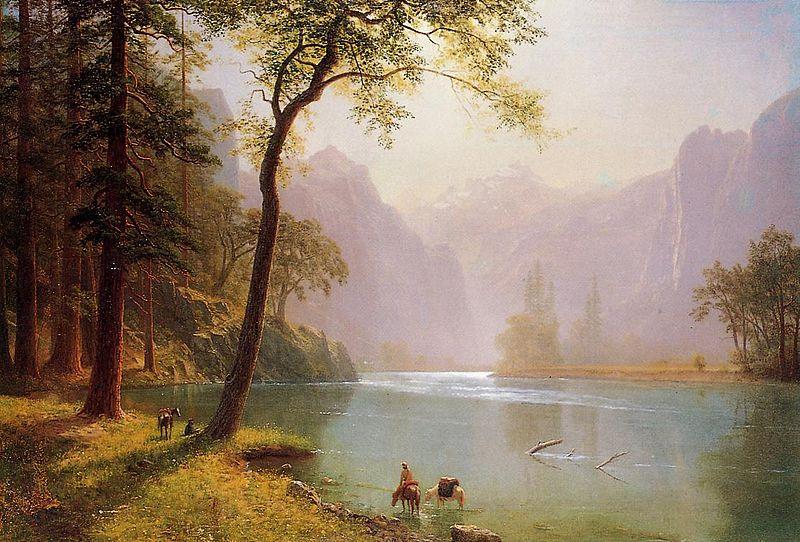 Albert Bierstadt The Kern River Valley, a montane canyon in the Sierra Nevada, California France oil painting art